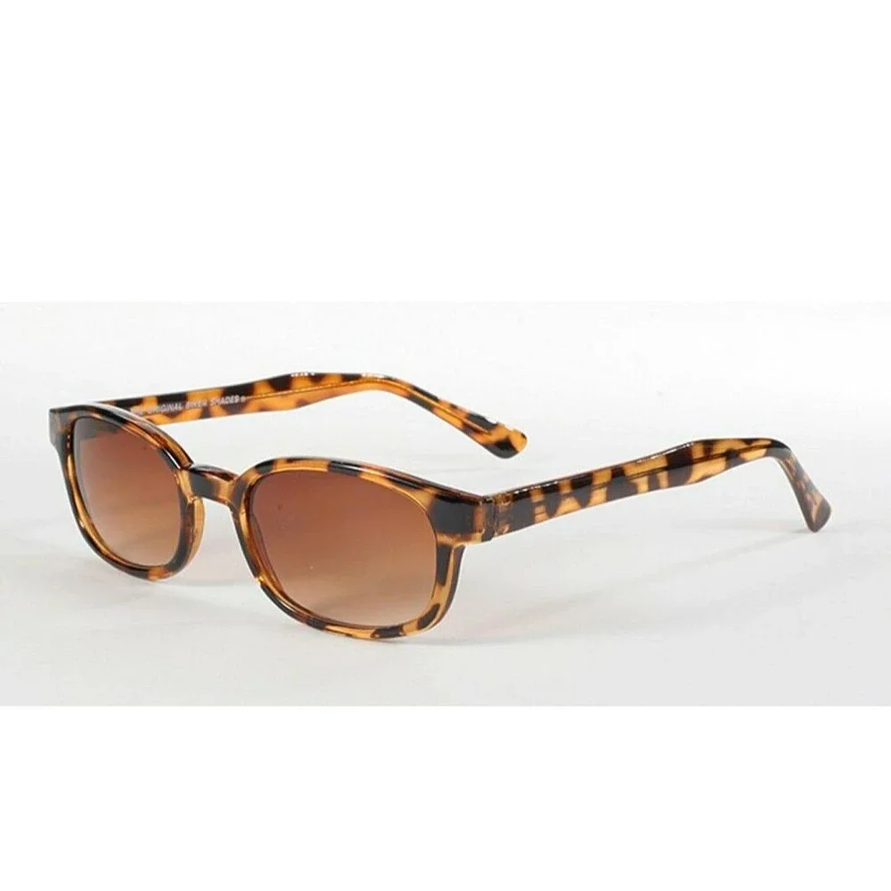 Pacific Coast Original KD's Biker Shades Amber Orange Sunglasses w Pouch